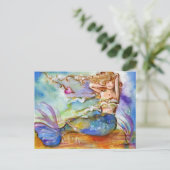 Heart Mermaid Briefkaart (Staand voorkant)