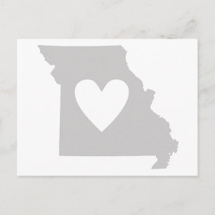 Heart Missouri staatssilhouette Briefkaart