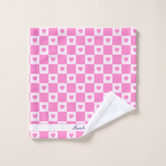 Heart Modern Pink Love Collection (Gant de toilette)
