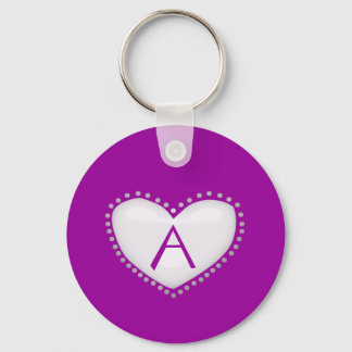 Heart Monogram Sleutelhanger