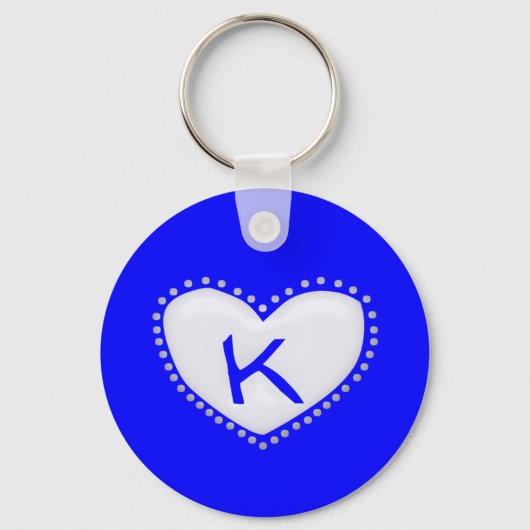Heart Monogram Sleutelhanger (Voorkant)