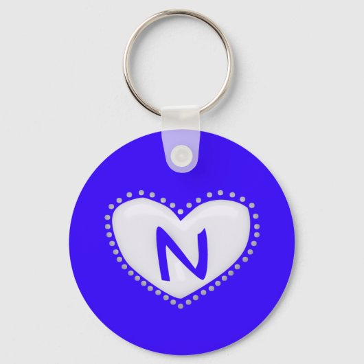 Heart Monogram Sleutelhanger (Voorkant)