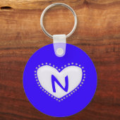 Heart Monogram Sleutelhanger (Voorkant)
