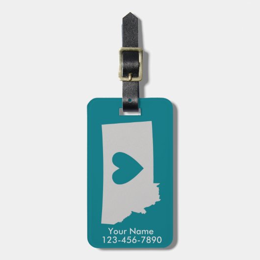 Heart Montana State Custom Bagagelabel (Voorkant verticaal)
