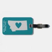 Heart Montana State Custom Bagagelabel (Achterkant horizontaal)