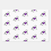 Heart Music Paars Inpakpapier Vel (Voorkant)