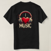 Heart Music  T-shirt (Design achterkant)