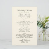 Heart n Flèche Custom Ecru Simple Menu Mariage (Debout devant)