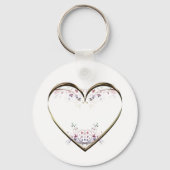 Heart n Flowers Custom Sleutelhanger (Voorkant)