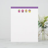 Heart 'N Pattern Cupcake Letterhead (Staand voorkant)