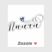 Heart Nauru Flag, I Love Nauru, Republic of Nauru Sticker (Vel)