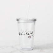 Heart Netherlands Nederland vlag Acryl Drinkbeker (Achterkant)