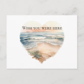 Heart Ocean Beach Briefkaart (Voorkant)