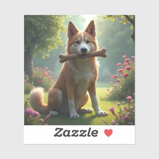 Heart Of A Hound - Square Vinyl Sticker (Vel)