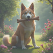 Heart Of A Hound - Square Vinyl Sticker (Voorkant)