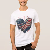 Heart of America Tri-Blend Shirt (Voorkant)
