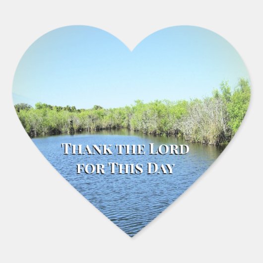 Heart of Daily Gratitude Hart Sticker (Voorkant)