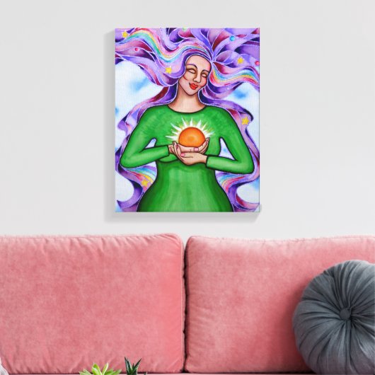 Heart of Healing 3 van Rita Loyd Canvas Afdruk (Insitu (Woonkamer))