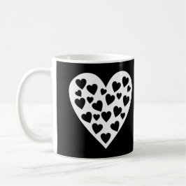 Heart of Hearts: Black Hearts voor White Heart Koffiemok