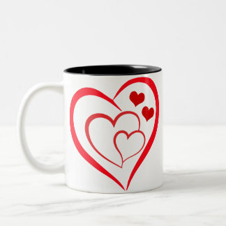 Heart of Hearts Mug Tweekleurige Koffiemok