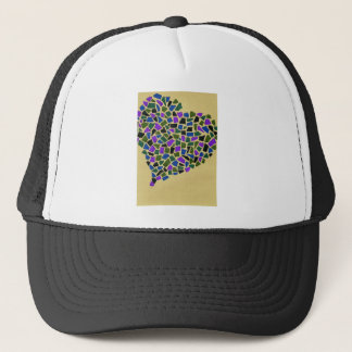 Heart of mosaic trucker pet