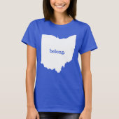 Heart Ohio State Map, Belong T-shirt (Voorkant)