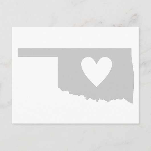 Heart Oklahoma staatssilhouette Briefkaart (Voorkant)