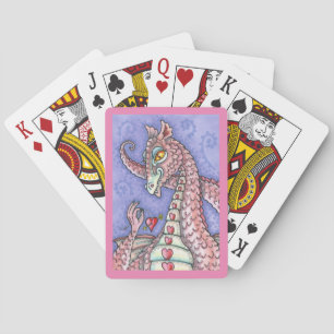 HEART OP EEN VALENTIJN VAN DE BORREL VAN DE PINK V POKERKAARTEN