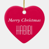 Heart Ornament Merry Kerstmis HABIBI (Achterkant)
