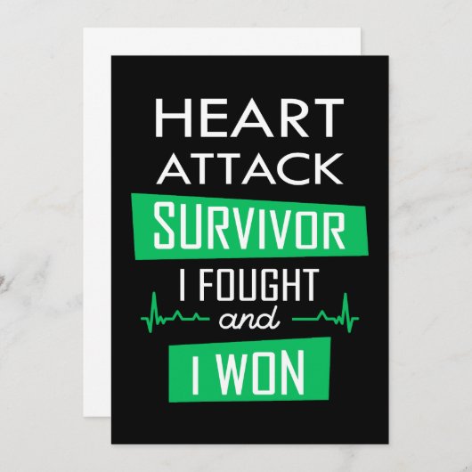 Heart overlevende, ik vocht en won kaart (Voorkant / Achterkant)