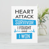 Heart overlevende, ik vocht en won kaart (Staand voorkant)