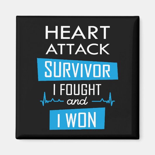 Heart overlevende, ik vocht en won magneet (Voorkant)