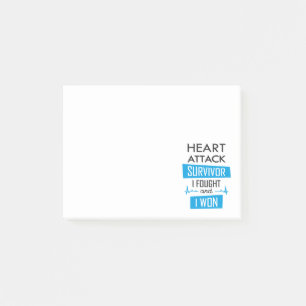 Heart overlevende, ik vocht en won post-it® notes