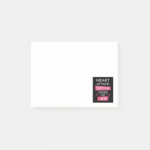 Heart overlevende, ik vocht en won post-it® notes