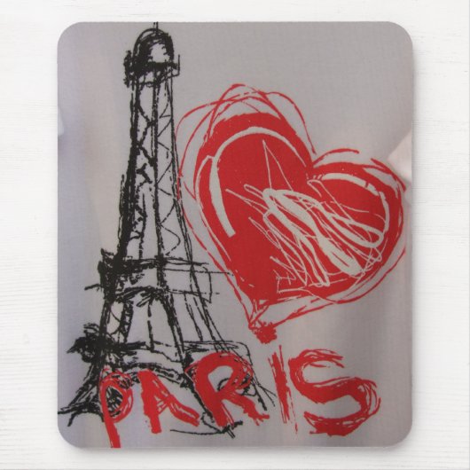 Heart Paris Mousepad Muismat (Voorkant)