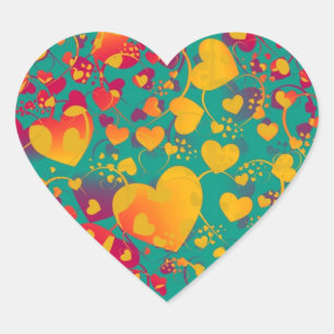 HEART-patroon ART 9 Hart Sticker