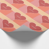 Heart Pattern aangepast monogram pakpapier (Hoek)