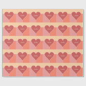 Heart Pattern aangepast monogram pakpapier (Vlak)