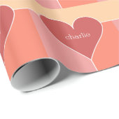 Heart Pattern aangepast monogram pakpapier (Rol Hoek)