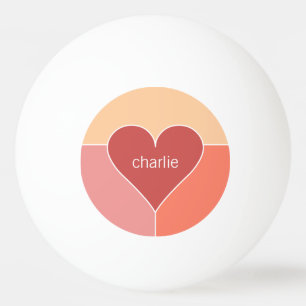 Heart Pattern aangepaste monogram en datumballen Pingpongballen
