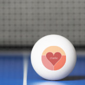 Heart Pattern aangepaste monogram en datumballen Pingpongballen (Net)