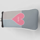 Heart Pattern aangepaste monogram putter cover (Voorkant)