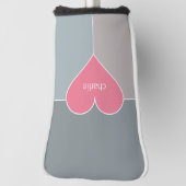 Heart Pattern aangepaste monogram putter cover (Draai 90)