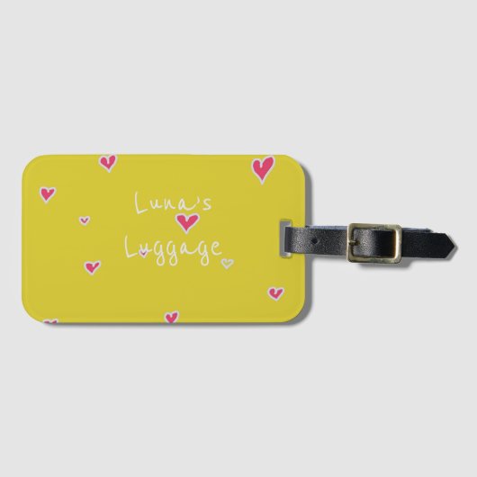 Heart Pattern Bagagelabel (Voorkant (horizontaal))