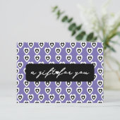 Heart Pattern Beauty Paars Gift Certificate Kaart (Staand voorkant)