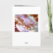 Heart Pattern Blossom Flower Orchid Love Destiny Bedankkaart (Achterkant)