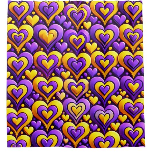 Heart Pattern Douchegordijn (Voorkant)