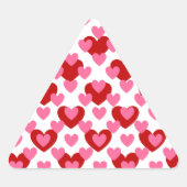 Heart Pattern Driehoek Sticker (Voorkant)