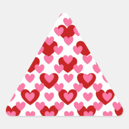 Heart Pattern Driehoek Sticker