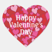 Heart Pattern Happy Valentine's Day Sticker (Voorkant)